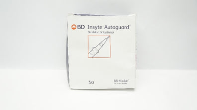 BD 381434 Insyte Autoguard Shielded IV Cath. 20Ga x 1.16inch 60mL/min -Box of 20